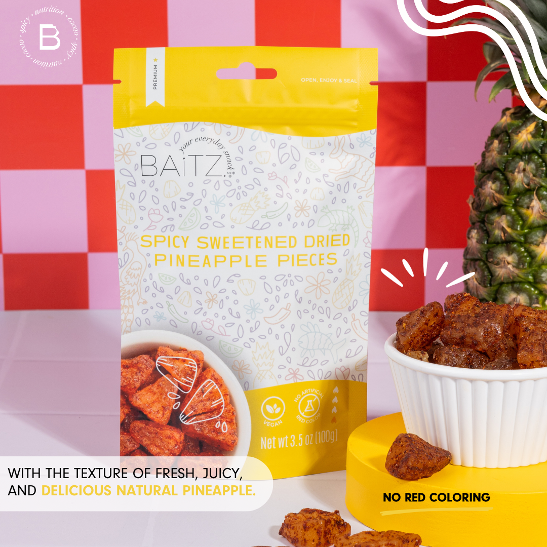 Spicy Dried Pineapple Pieces 3-Pack