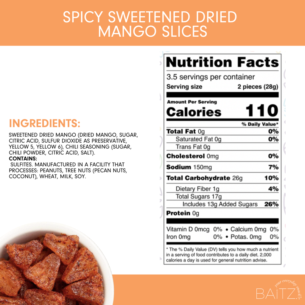 Spicy Dried Mango Slices 3-Pack