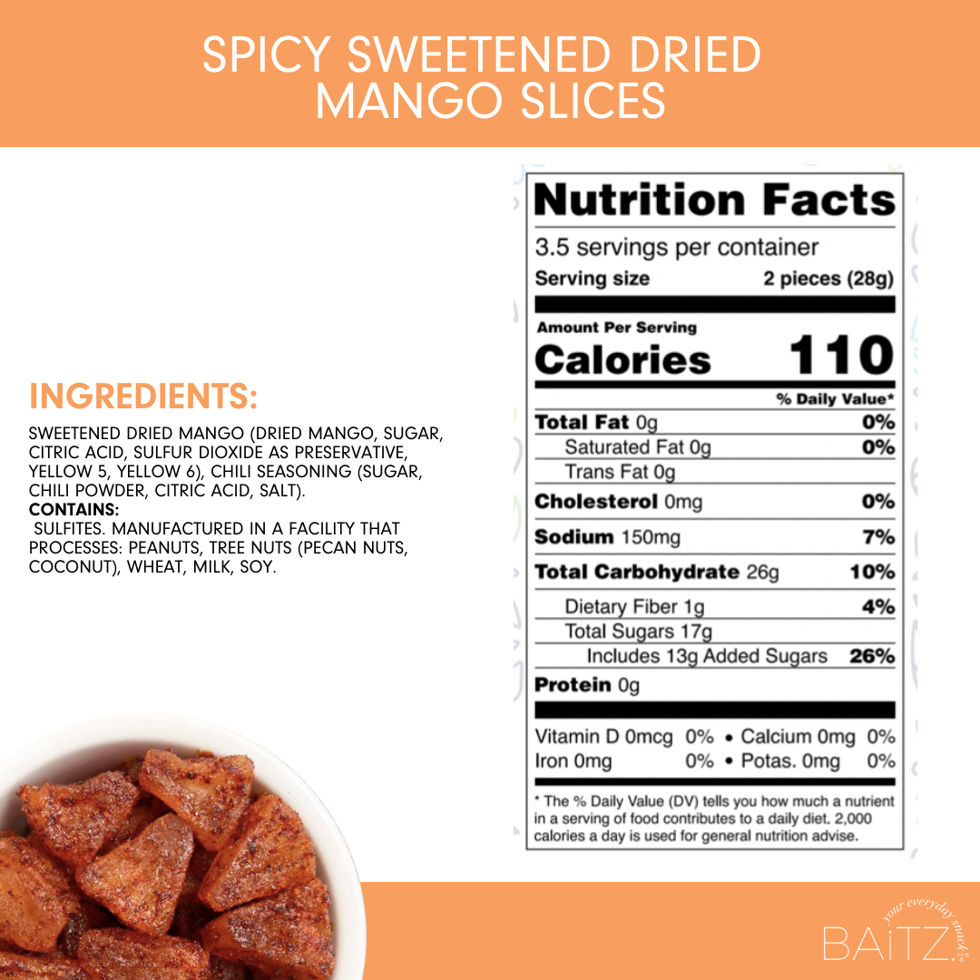 Spicy Dried Mango Slices 3-Pack
