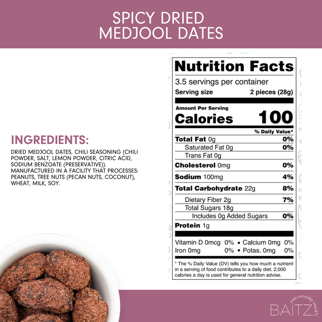 Spicy Dried Medjool Dates 3-Pack