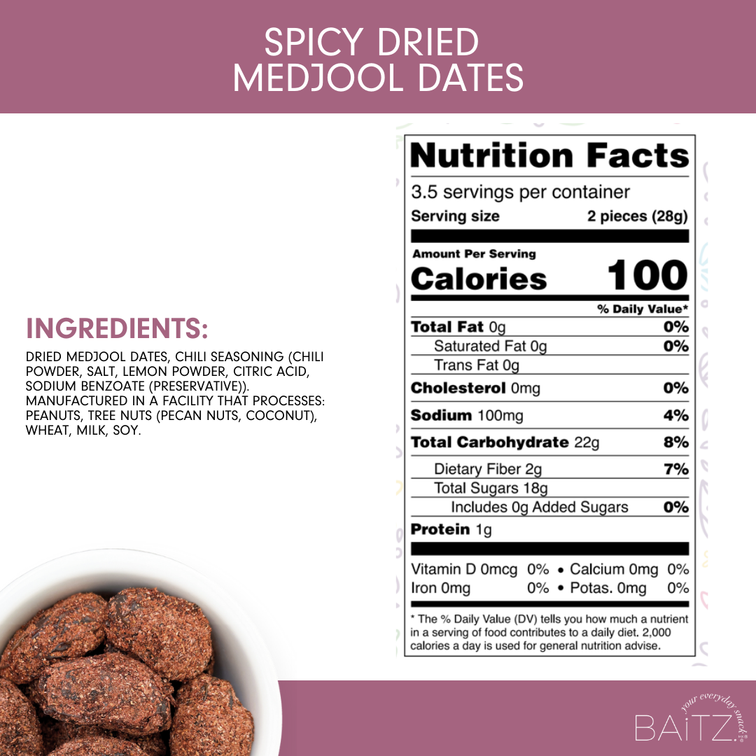 Spicy Dried Medjool Dates 3-Pack