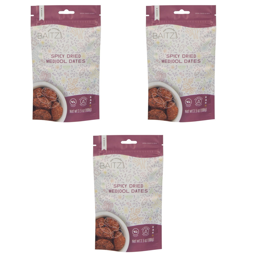 Spicy Dried Medjool Dates 3-Pack