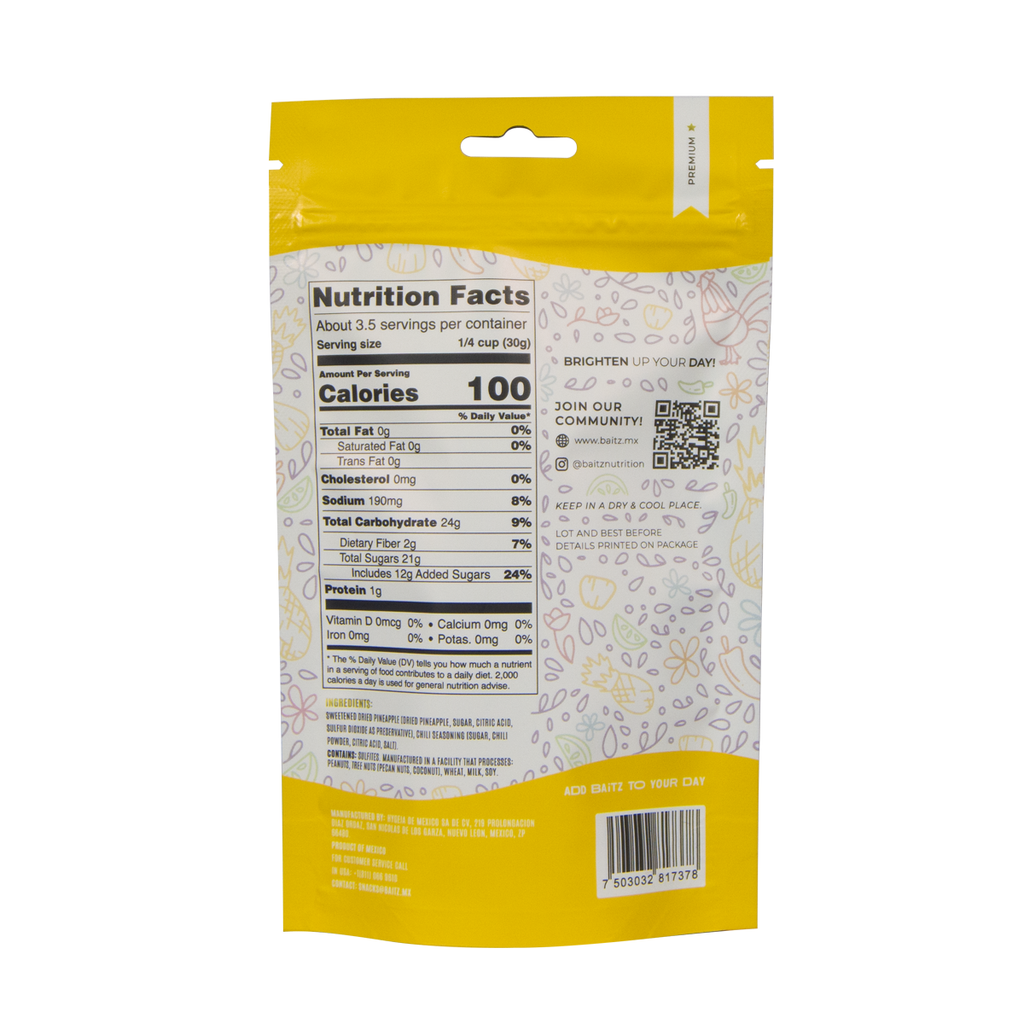 Spicy Dried Pineapple Pieces 3-Pack